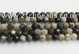 COP1611 15.5 inches 10mm faceted round moss opal beads