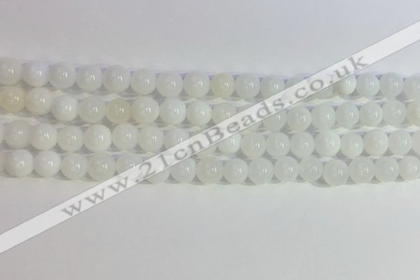 COP1615 15.5 inches 6mm round white opal gemstone beads