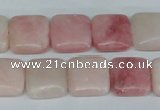 COP162 15.5 inches 14*14mm square pink opal gemstone beads wholesale