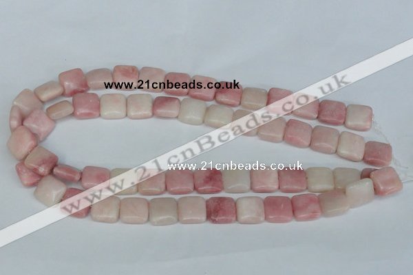 COP162 15.5 inches 14*14mm square pink opal gemstone beads wholesale