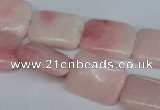 COP163 15.5 inches 15*20mm rectangle pink opal gemstone beads