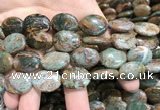 COP1654 15.5 inches 15*20mm oval green opal gemstone beads