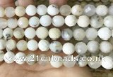 COP1668 15.5 inches 10mm faceted round white opal beads