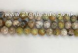 COP1673 15.5 inches 12mm round yellow opal gemstone beads