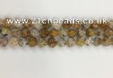 COP1677 15.5 inches 10mm faceted nuggets yellow opal gemstone beads