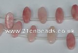 COP169 15.5 inches 6*12mm top-drilled marquise pink opal gemstone beads