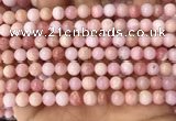 COP1693 15.5 inches 6mm round natural pink opal gemstone beads