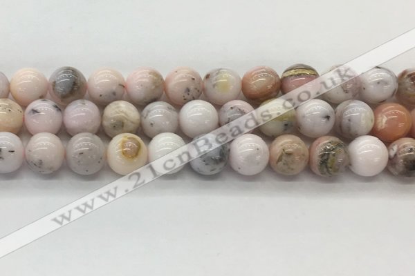 COP1705 15.5 inches 12mm round natural pink opal gemstone beads