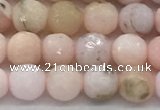 COP1711 15.5 inches 6mm faceted round natural pink opal beads