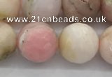 COP1714 15.5 inches 12mm faceted round natural pink opal beads