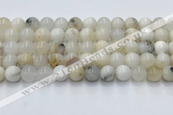 COP1727 15.5 inches 10mm round white opal beads wholesale