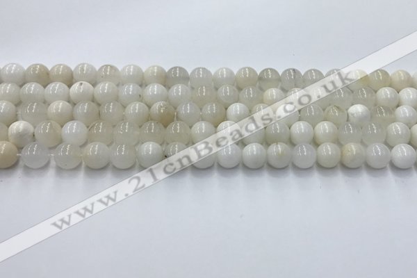 COP1730 15.5 inches 6mm round white opal beads wholesale