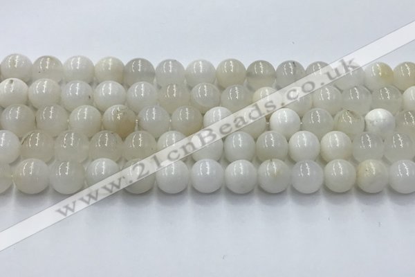 COP1731 15.5 inches 8mm round white opal beads wholesale