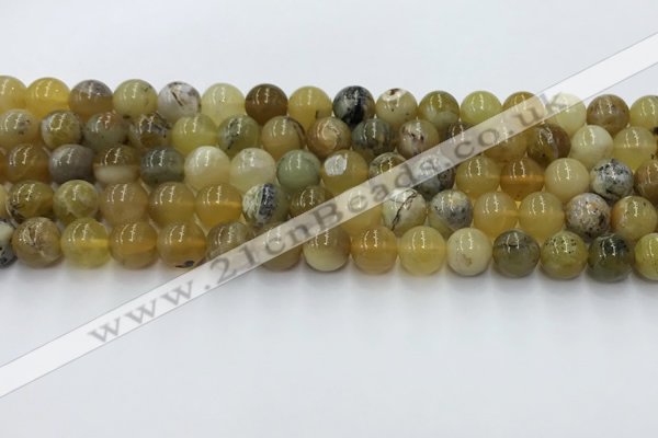 COP1736 15.5 inches 8mm round yellow opal beads wholesale