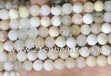 COP1755 15.5 inches 10mm round natural white opal gemstone beads