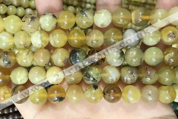 COP1762 15.5 inches 12mm round yellow opal beads wholesale