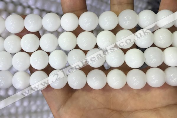 COP1773 15.5 inches 10mm round white opal gemstone beads