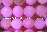 COP1778 15.5 inches 5mm faceted round pink opal beads wholesale