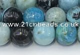 COP1791 15.5 inches 8mm round blue opal gemstone beads