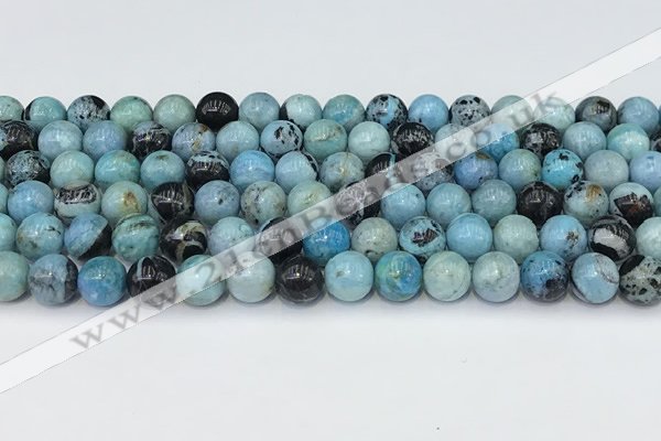 COP1791 15.5 inches 8mm round blue opal gemstone beads