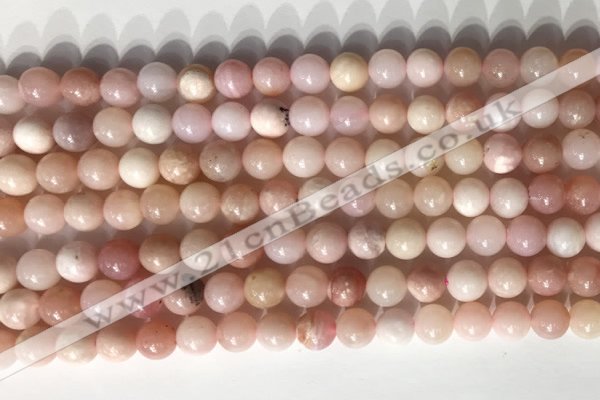 COP1796 15.5 inches 6mm round pink opal gemstone beads