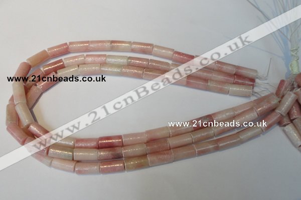 COP180 15.5 inches 8*16mm tube pink opal gemstone beads wholesale