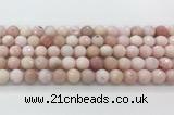 COP1850 15.5 inches 10mm faceted round pink opal gemstone beads wholesale