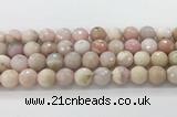 COP1851 15.5 inches 12mm faceted round pink opal gemstone beads wholesale