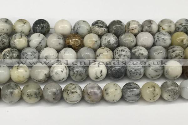 COP1858 15 inches 10mm round white opal beads