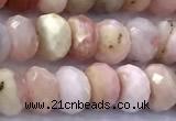 COP1875 15 inches 5*7mm faceted rondelle pink opal beads