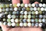 COP1912 15 inches 8mm round green opal gemstone beads wholesale