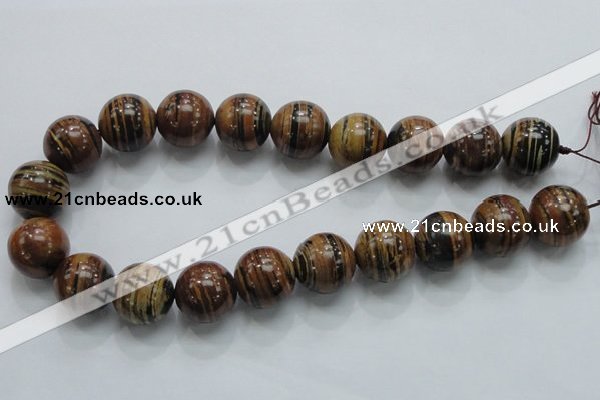 COP200 15.5 inches 20mm round natural brown opal gemstone beads