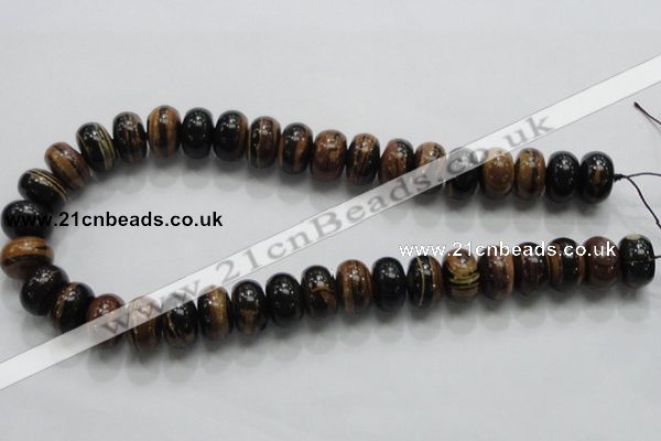 COP204 15.5 inches 10*16mm rondelle natural brown opal gemstone beads