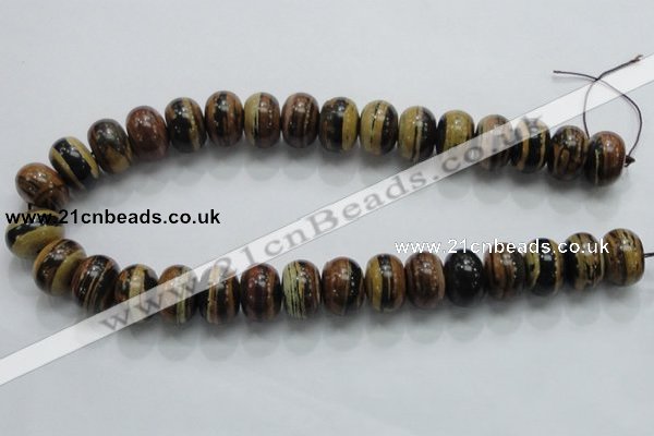 COP205 15.5 inches 12*18mm rondelle natural brown opal gemstone beads