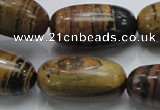 COP209 15.5 inches 15*30mm rice natural brown opal gemstone beads