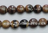 COP210 15.5 inches 10mm flat round natural brown opal gemstone beads