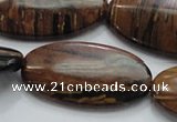 COP218 15.5 inches 20*40mm oval natural brown opal gemstone beads