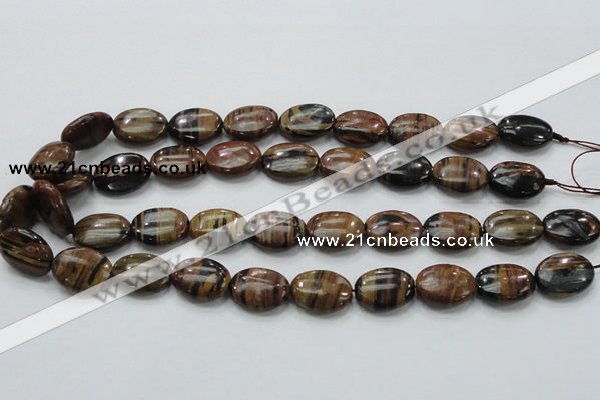 COP232 15.5 inches 15*20mm oval natural brown opal gemstone beads