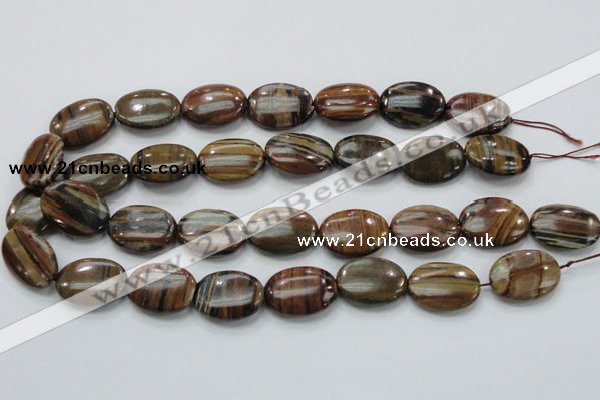 COP233 15.5 inches 18*25mm oval natural brown opal gemstone beads