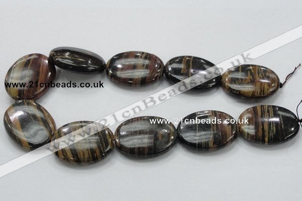 COP235 15.5 inches 30*40mm oval natural brown opal gemstone beads