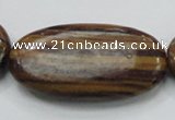 COP236 15.5 inches 25*50mm oval natural brown opal gemstone beads