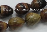 COP239 15.5 inches 15*20mm teardrop natural brown opal gemstone beads