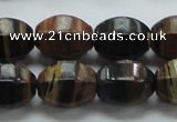 COP240 15.5 inches 13*18mm faceted rice natural brown opal gemstone beads