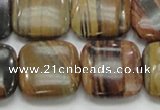 COP247 15.5 inches 20*20mm square natural brown opal gemstone beads