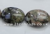 COP255 15.5 inches 18*25mm oval natural grey opal gemstone beads