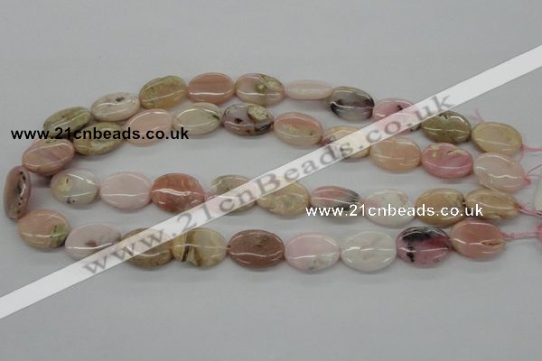 COP26 15*20mm oval natural pink opal gemstone beads Wholesale