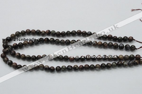 COP265 15.5 inches 8mm round natural grey opal gemstone beads