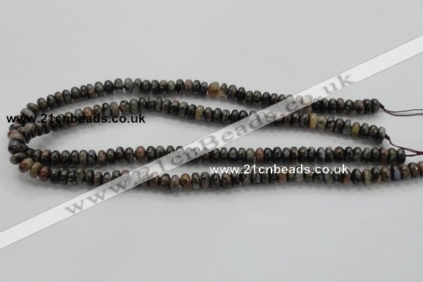 COP268 15.5 inches 4*8mm rondelle natural grey opal gemstone beads