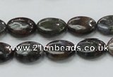 COP269 15.5 inches 10*14mm oval natural grey opal gemstone beads