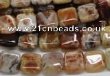 COP304 15.5 inches 10*10mm square brandy opal gemstone beads wholesale